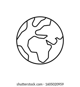world, earth, globe vector icon.