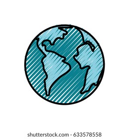 World earth isolated