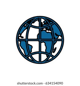 World earth isolated