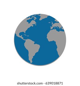 World earth isolated