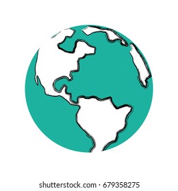 World earth isolated