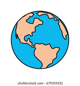 World earth isolated