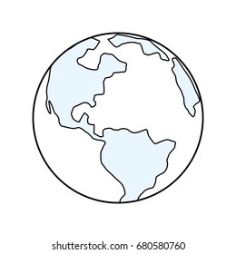 World earth isolated