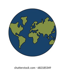 World earth isolated