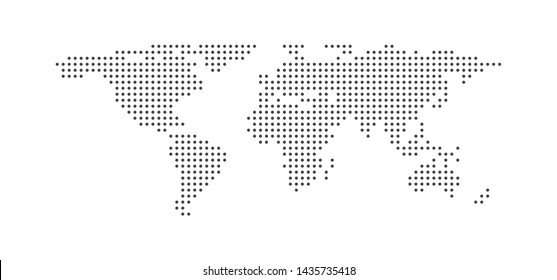 World or Earth Map with dot spot modern concept design Isolated on White background Vector illustration - Elements of this image furnished by NASA.