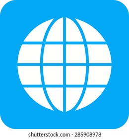 World, earth, map, globe icon vector image. Can also be used for education, academics and science. Suitable for use on web apps, mobile apps and print media.