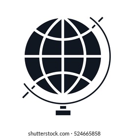 World earth map icon vector illustration graphic design