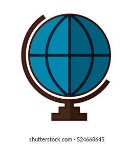 World earth map icon vector illustration graphic design