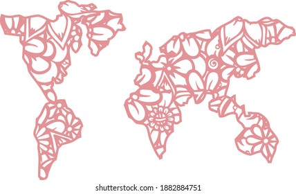 world earth map pattern illustrator esp