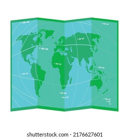 icono de mapa de papel de la Tierra