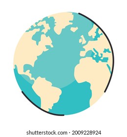 world earth planet isolated icon
