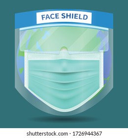 world or earth in protective mask, glasses and face shied, Coronavirus, 2019-nCoV, covid-19, Lassa fever, fight against Corona virus, Concept of fight against virus.
