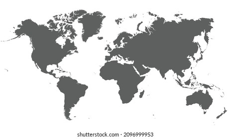 World and earth vector global map. Flat abstract globe with asia, africa, europe, america, australia on white background. Planet graphic illustration for travel, atlas, business. Geography continents.