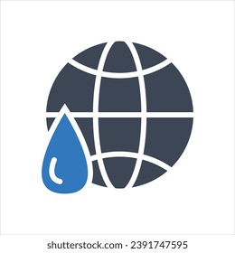 Welt-Erdwasser-Vektorsymbol