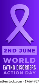 World eating disorders action day banner or background concept.