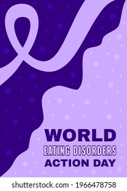 World eating disorders action day banner or background concept.
