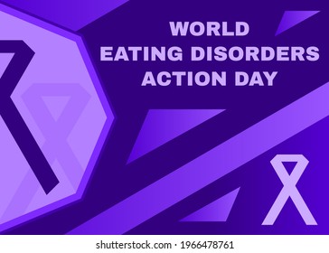 World eating disorders action day banner or background concept.