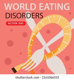 world eating disorders action day card