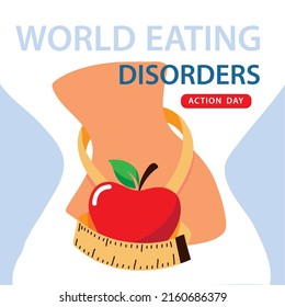 world eating disorders design concept