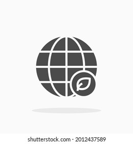 World ecology icon. For your design, logo. Vector illustration.