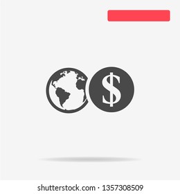 World economy icon. Vector concept illustration for design.