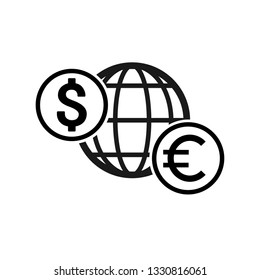 World economy vector icon. Simple element illustration.