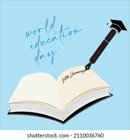 plantilla vectorial del día mundial de la educación.