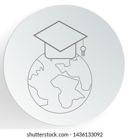 World Education icon. Vector illustration