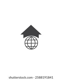 World education logo design, Global learning logo vector illustration