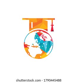 World education logo design. Modern education logo design inspiration.