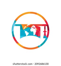 World education logo design. Modern education logo design inspiration.