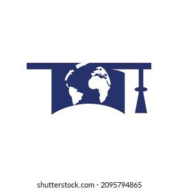 World education logo design. Modern education logo design inspiration.