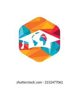 World education logo design. Modern education logo design inspiration.