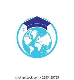 World education logo design. Modern education logo design inspiration.