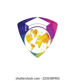 World education logo design. Modern education logo design inspiration.