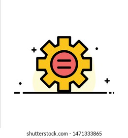 World, Education, Setting, Gear  Business Flat Line Filled Icon Vector Banner Template. Vector Icon Template background