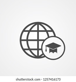 World education vector icon sign symbol