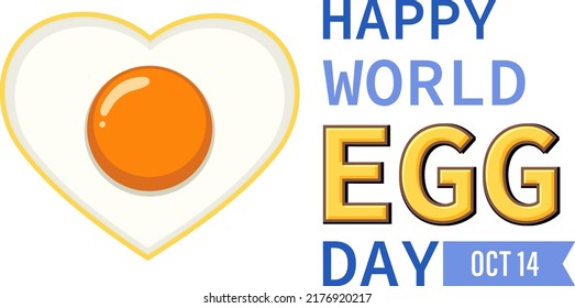 World egg day banner or logo design illustration