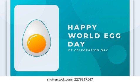 Ilustración de diseño vectorial del Día Mundial del Huevo para fondo, afiche, cartel, publicidad, tarjeta de saludo
