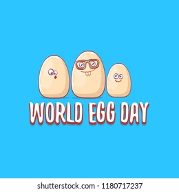 world egg day concept illustration with cute white egg cartoon kawaii character isolated on pink background.
