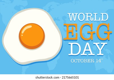 World Egg Day October 14 Banner Design illustration