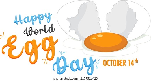 World Egg Day October 14 Banner Design illustration