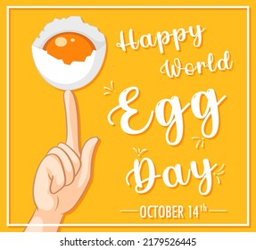 World Egg Day October 14 Banner Design illustration