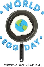 World Egg Day October 14 Banner Design illustration