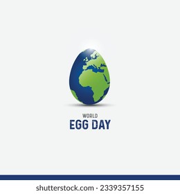 World Egg Day. Egg shape world egg day concept.