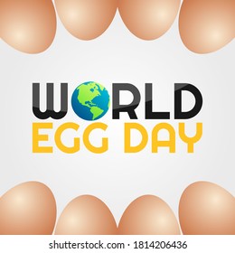 World Egg Day Vector Illustration