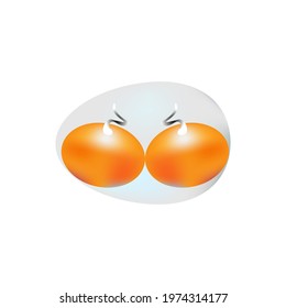 World Egg Day Vector Illustration. Suitable for greeting card, poster and banner. Two eggs with yolk.
