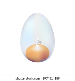 World Egg Day Vector Illustration. Suitable for greeting card, poster and banner. Two eggs with yolk.