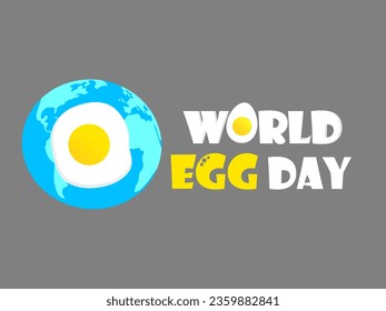 World Egg Day Vector Illustration design.  isolated on a Gray background. Egg Day poster, banner. 