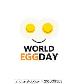 World Egg Day Vector Logo With White Background